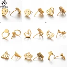 Серьги-гвоздики из нержавеющей стали разных цветов женские, модные ювелирные украшения в стиле хип-хоп с улыбающимся лицом, ключом, черепом, аксессуары 2021