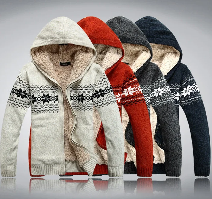 

2021 Sweater Cardigan Winter Men's Hooded Plus Velvet Thick Warmth European and American Fashion Zipper Plus Size Sportswear