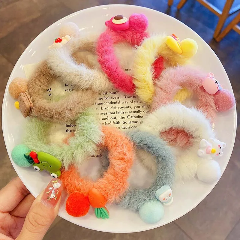 Резинки для волос Детские Зимние милые Мультяшные аксессуары | Аксессуары одежды