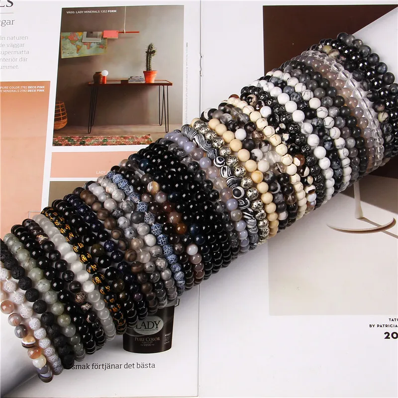 Черный браслеты из Лабрадорита натуральный чакра 6 мм камень тигровый глаз бисер