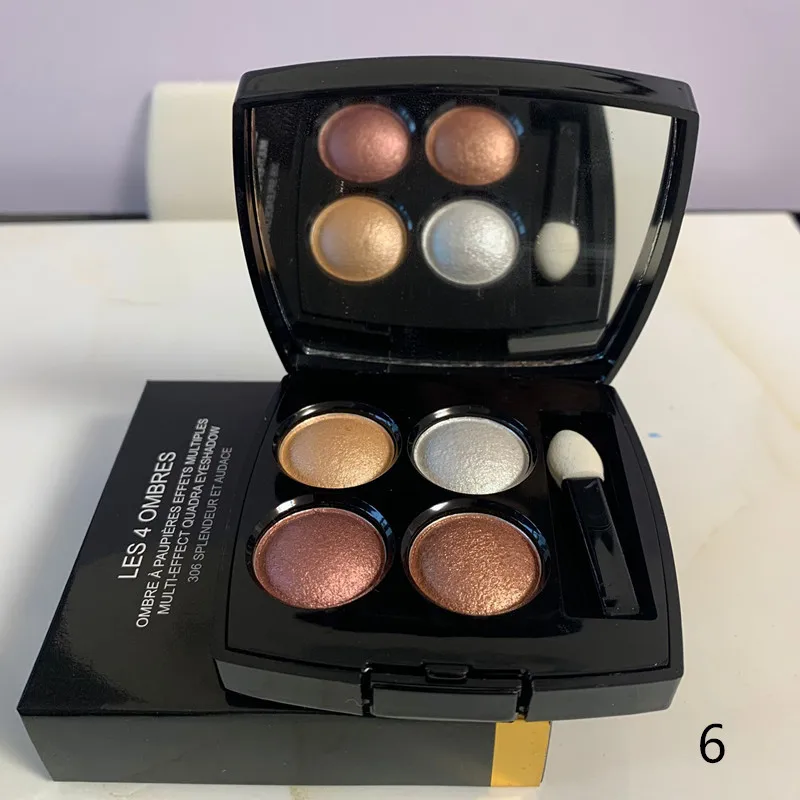 Лидер продаж Классическая Палетка теней для век 4 цветов блестящие водостойкие
