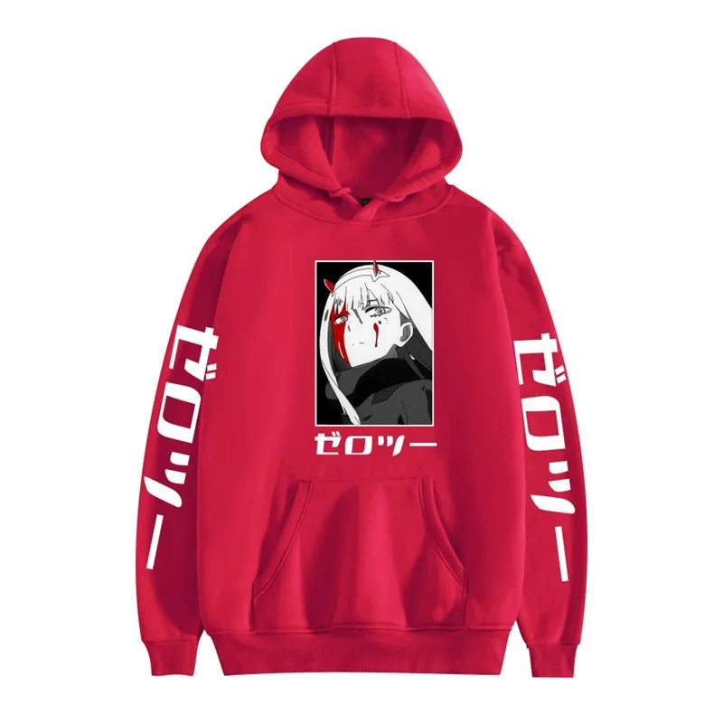

Darling In The Franxx hoodie Anime Harajuku Zero TWO Beautiful Girl Print Unisex Streetwear Loose Hip Hop Warm Hooded Sweatshirt