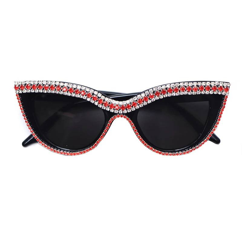 Super Cateyes, винтажные, вдохновленные, модные, с высоким заостренным носком, кошачий глаз, солнцезащитные очки, стразы, блестящие, Кристальные, солнцезащитные очки «кошачий глаз»