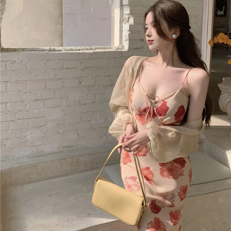 

Womens Long Dress Summer V-neck Boho Belted Maxi Dress Casual Sexy Party Dress Ladies Bohemian Beach Holiday Sundress
