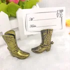 1 шт. X золотой ковбойский сапог место держатель для карт Свадебная вечеринка сиденья для гостей держатели этикеток сувениры