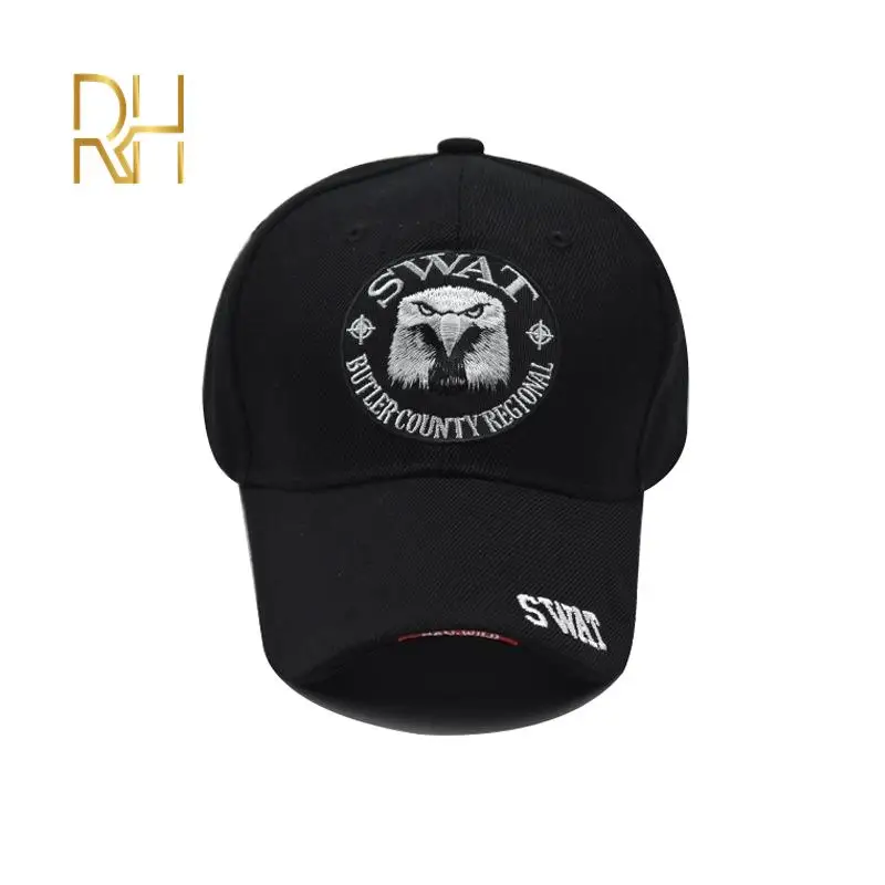 Кепка SWAT Мужская/Женская/мужская с вышитым орлом тактическая бейсболка черный