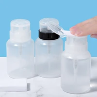 100200ml nail polish remover bottle push down empty bath for manicure lint free napkins pump storage bottles nails art tool