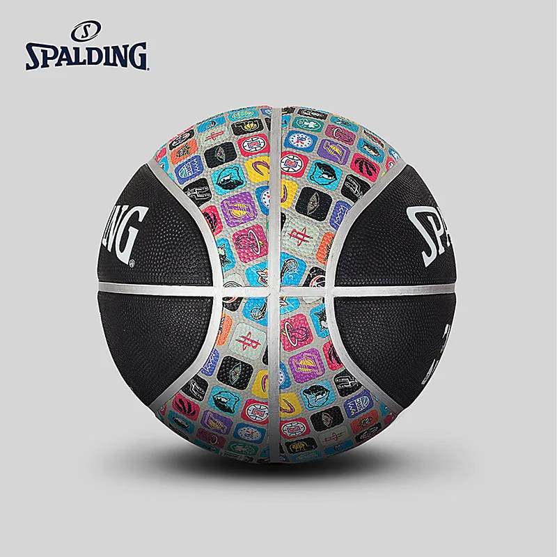 SPALDING оригинальные логотипы команды NBA серии LCON Баскетбол Официальный Размер 7 резиновый материал открытый мужской матч мяч 83-649Y