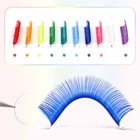 Сине-фиолетовые 0,050,070,1 мм Цветные ed ресницы для наращивания CCCDDD Индивидуальные ресницы радужные красные зеленые цветные искусственные норковые ресницы