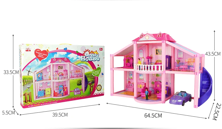 Новый семейный кукольный 3d дом сделай сам аксессуары для кукол игрушка с