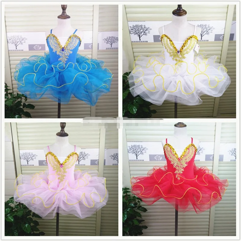 Гимнастический купальник Лебединое озеро для девочек балетная юбка-пачка платье