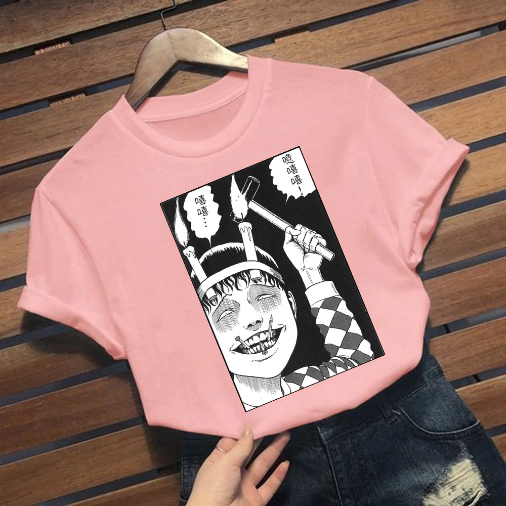 

Junji Ito T-Shirt Men Unisex Anime Cartoon Men Tee Shirt Summer Tops Short Sleeve Harajuku T Shirt Tops