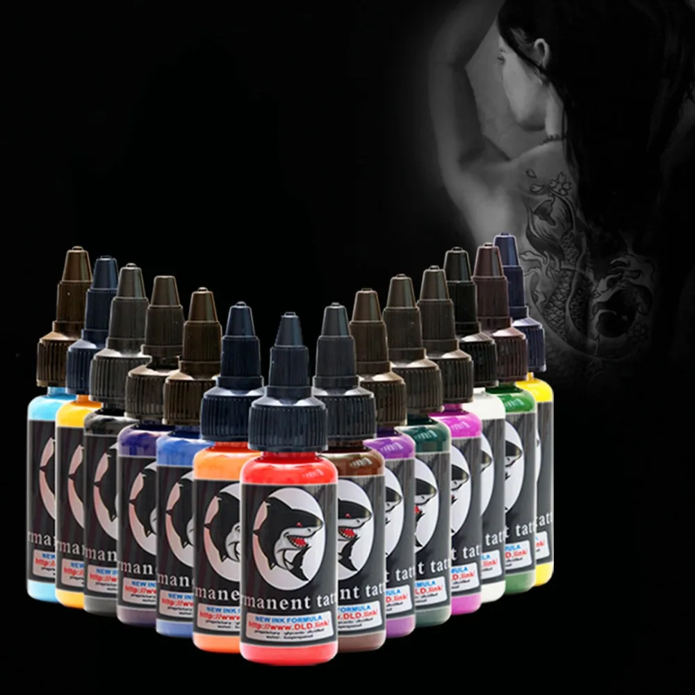 

Tattoo Ink Set 14 Perfect Color Tattoos Body Paint Set 1 oz (30ml) Permanent Makeup Paint Tattoo