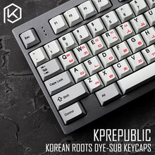 kprepublic 139 Korea Korean root font Cherry profile Dye Sub Keycap Set PBT for gh60 xd60 xd84 cospad tada68 rs96 87 104 fc660
