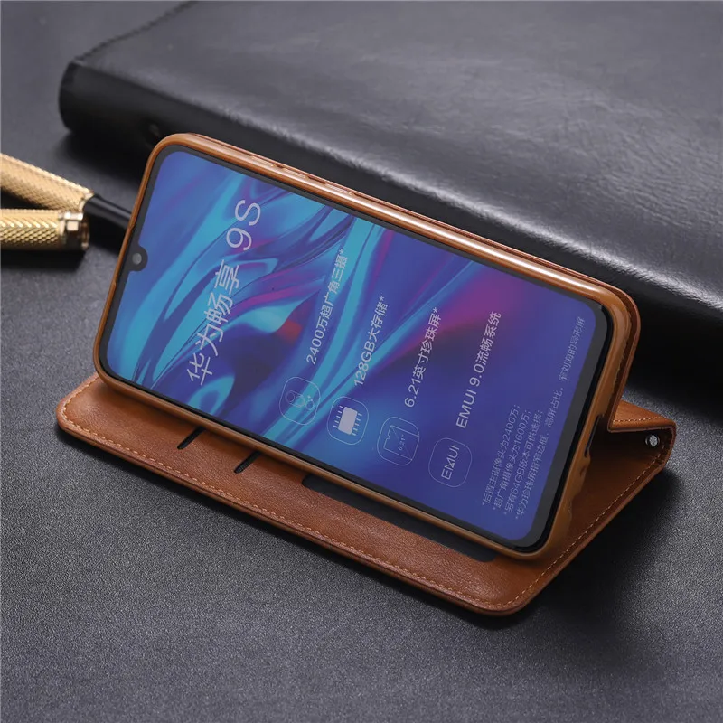 Магнитный кожаный чехол для huawei Y5 Y6 Y7 Y9 P Smart Plus 2019 откидной Honor 10 20 P30 Pro Lite Case