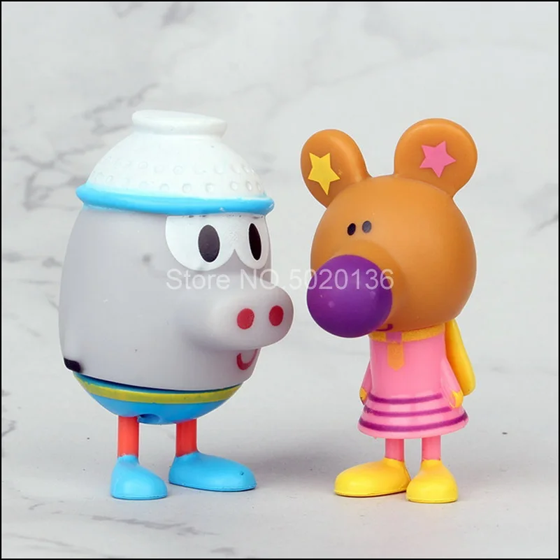 6 шт./лот модные фигурки Hello Duggee из ПВХ Бетти Норри Happy Roly Tag Мультяшные аниме модели