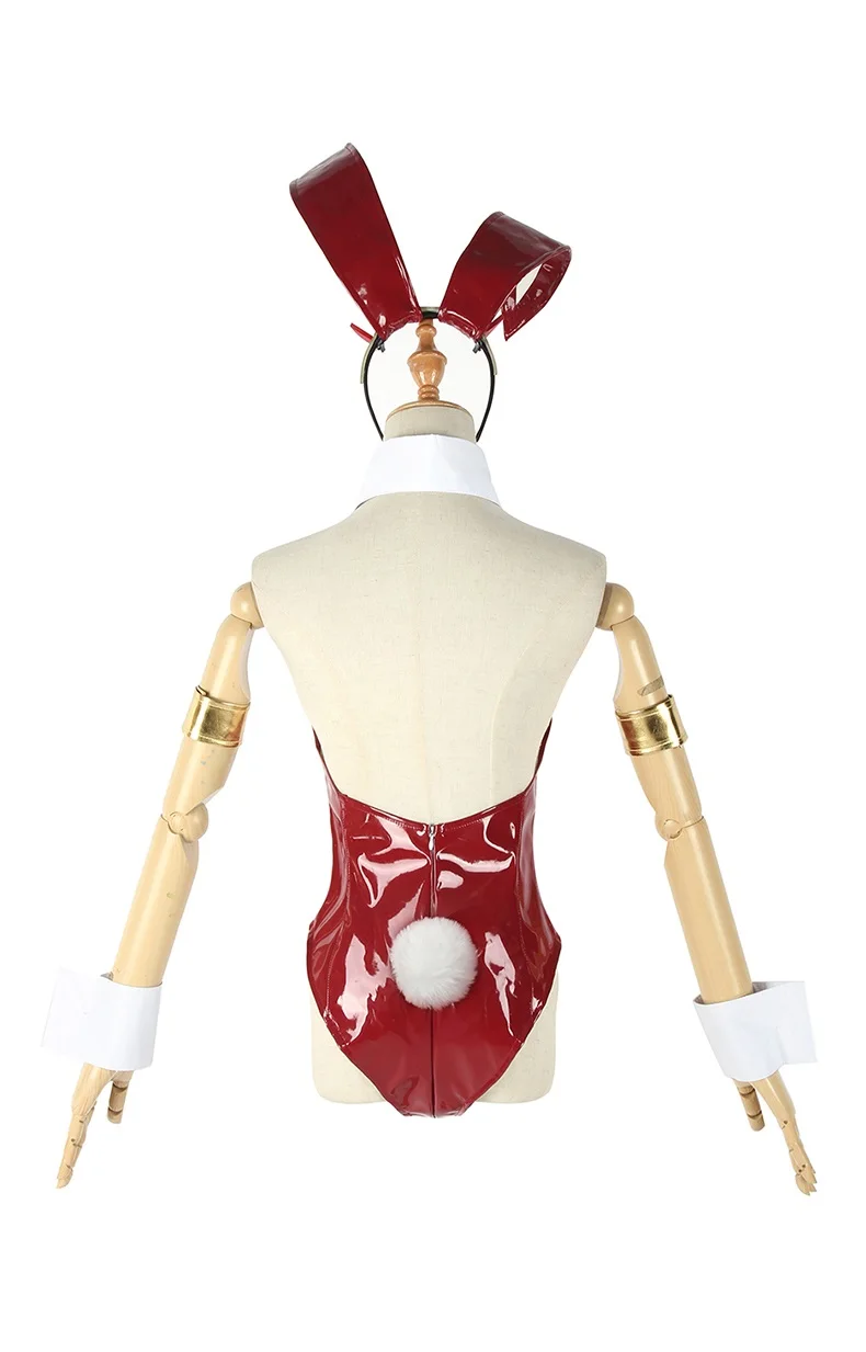 Унисекс кожаный костюм для косплея из аниме Cos 02 ZERO TWO Bunny Girl Индивидуальный размер