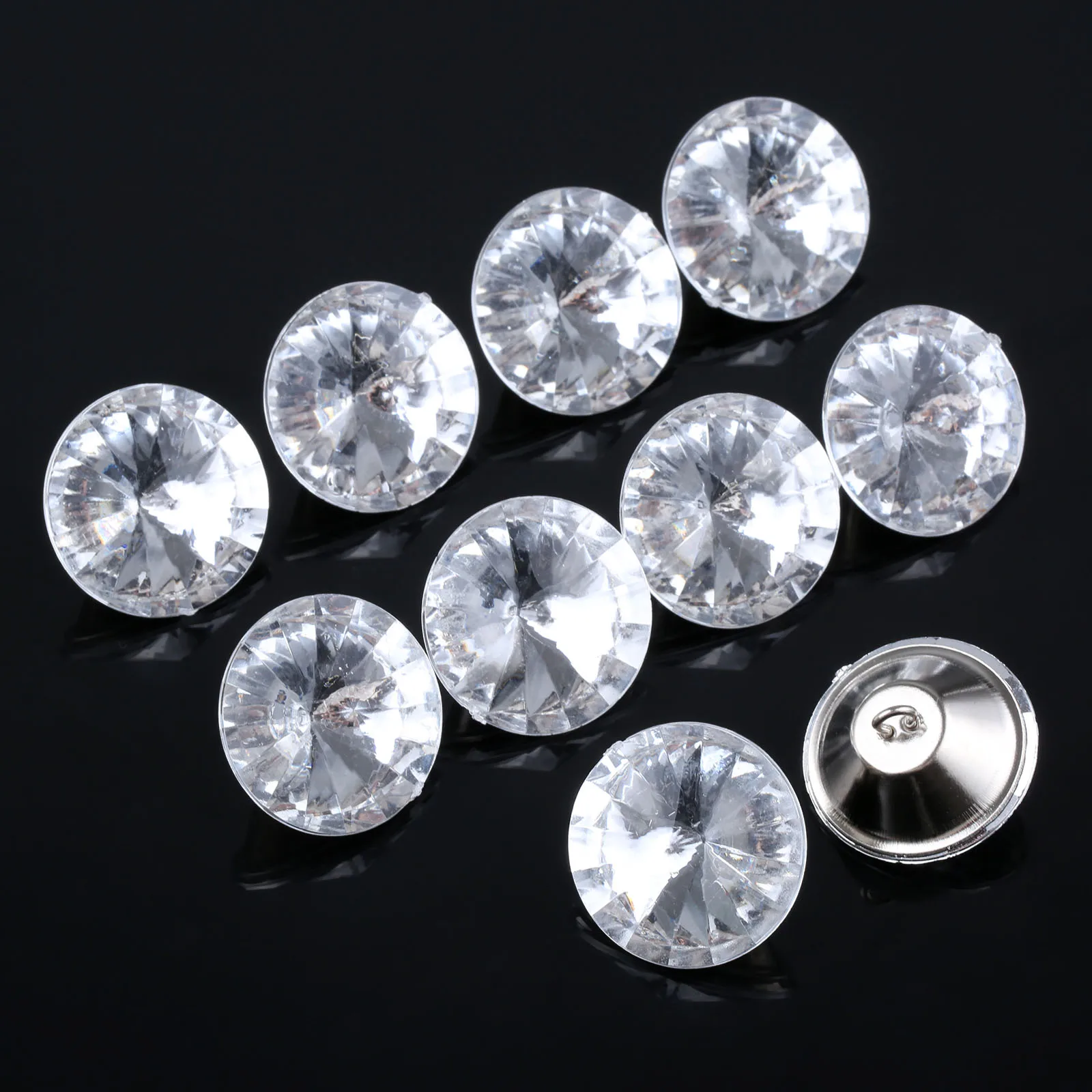 10 шт. Кристалл Rhinestone акриловый, со стразами пуговицы для обивки с фокусным расстоянием 25 мм/30 мм обивка для дивана стенка изголовья Декор швейная фурнитура - Цвет: 30mm