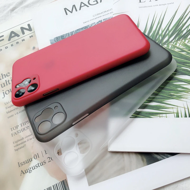 Ультратонкий матовый прозрачный чехол для телефона s для iPhone 6 6S 7 8 Plus XR X XS 11 Pro Max чехол Роскошный 0,3 мм чехол для телефона