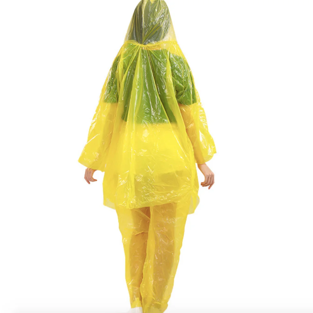 Одноразовый плащ водонепроницаемое пончо дождевик пальто брюки костюм для