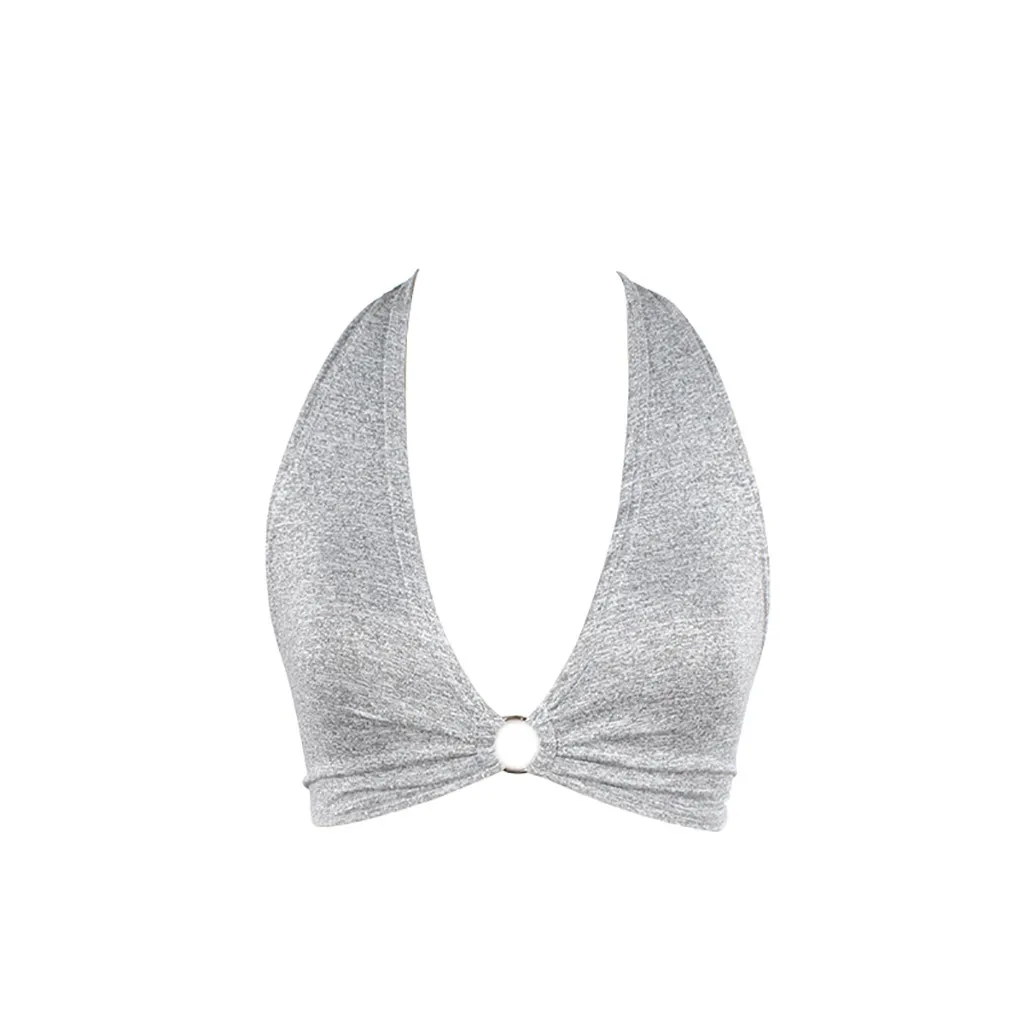 Женский бандажный бюстгальтер без косточек однотонный для фитнеса 2020 | Женская