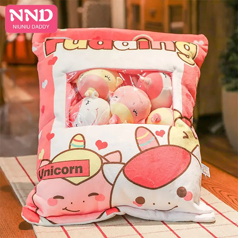 Niuniu папа еда плюшевые игрушки Моделирование 45*40 см закуска Подушка kawaii Сакура