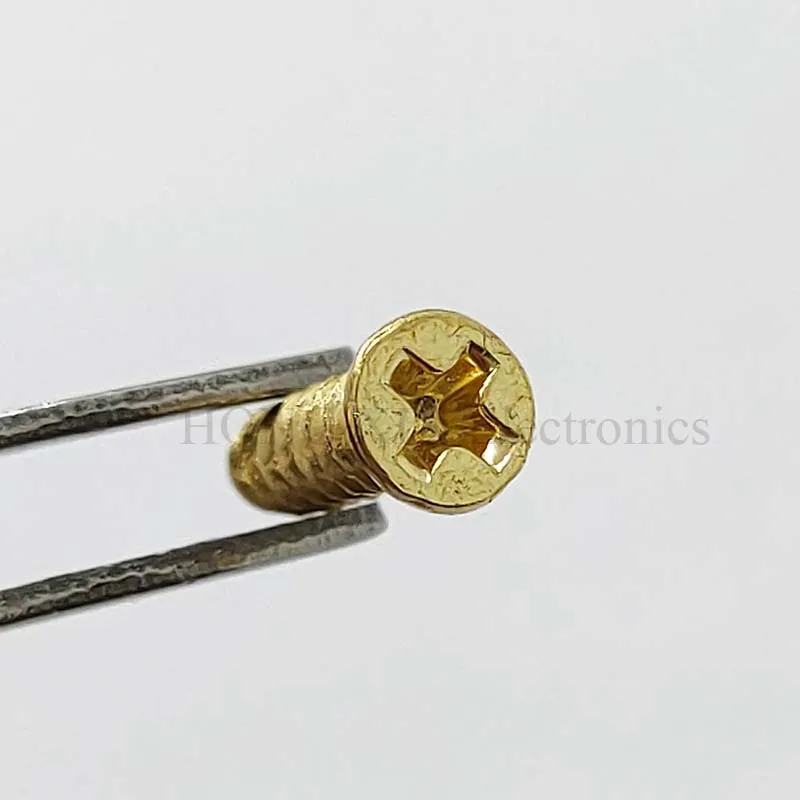 

M2.6*8Gold Self Tapping Wood Screw Flat head Thread Nail Screw Fastener Wood Furniture Screws 1pcs