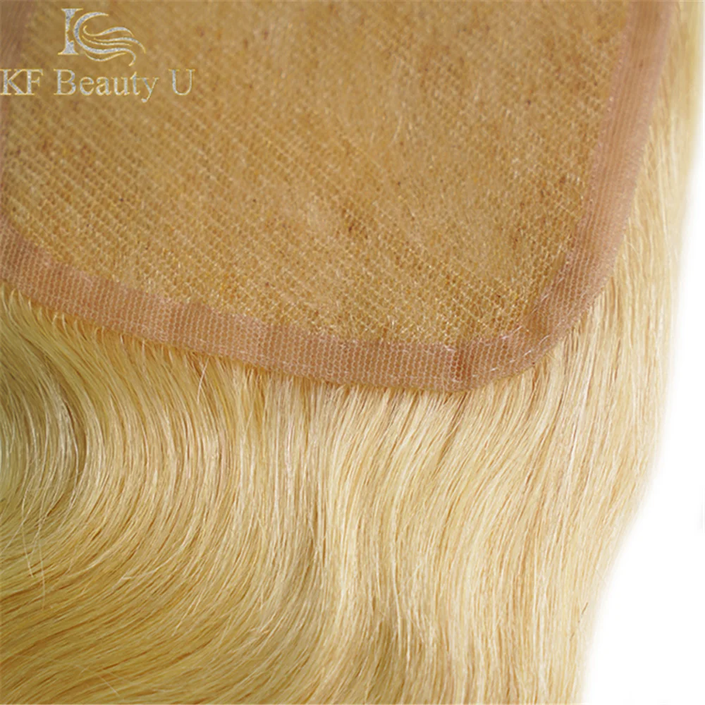 613 4x4 кружевные застежки медовые светлые швейцарские Детские волосы с