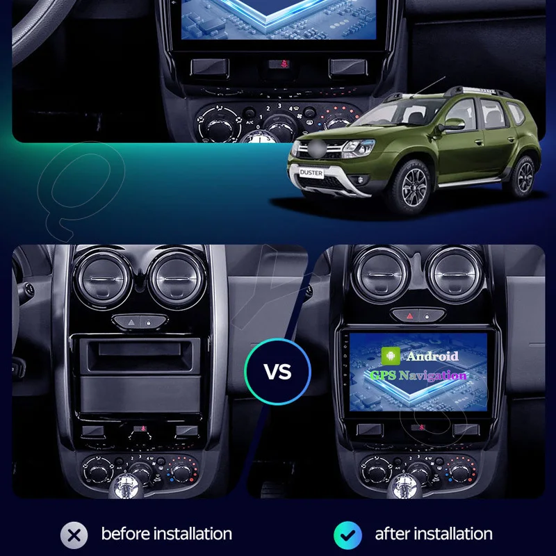 Мультимедийный плеер для Renault Duster стерео-проигрыватель на Android 10 2 Гб ОЗУ с GPS