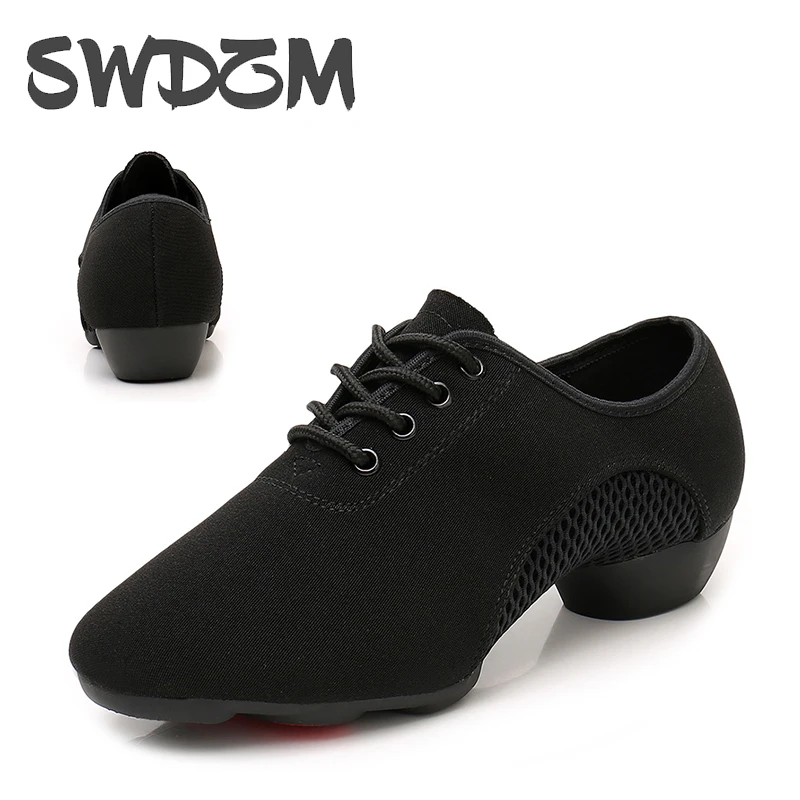 

SWDZM Men Latin Dance Shoes Ballroom Modern Tango Jazz soft sole Oxford Shoes practice dance shoes Men Dance Sneaker size 34-45