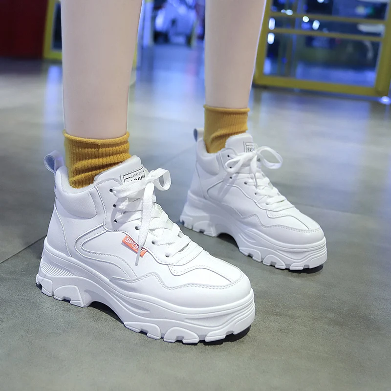 

2020 Winter Boots Women Ankle Boots Warm PU Plush Winter Woman Shoes Sneakers Flats Lace Up Ladies Shoes Women Short Snow Boots