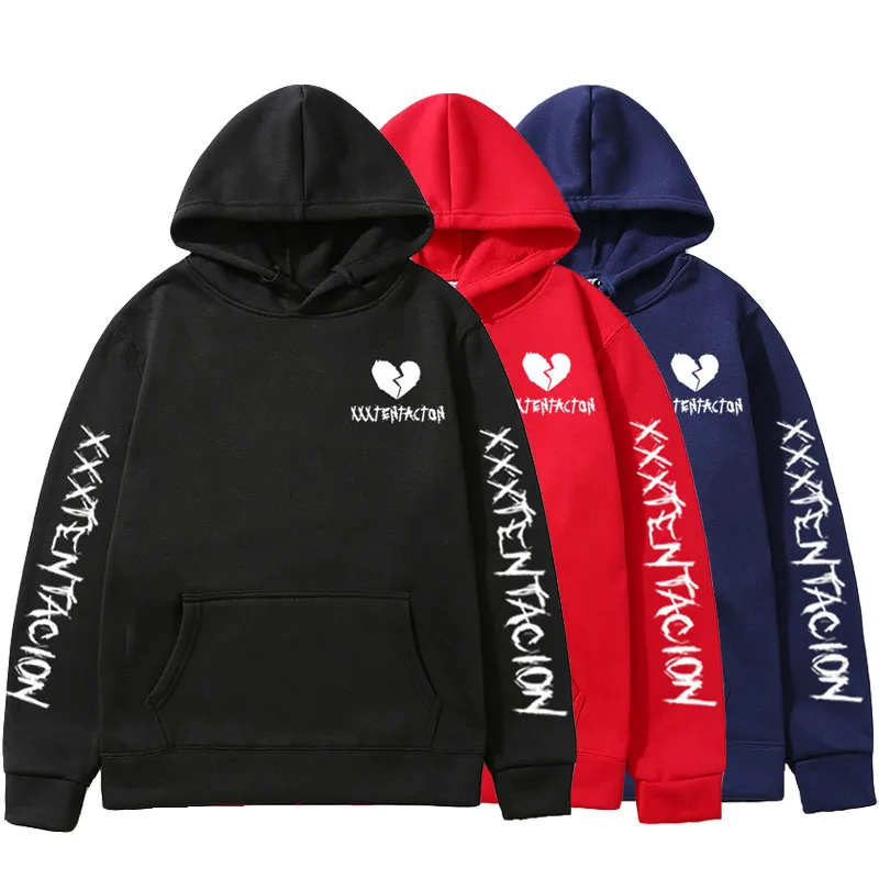 

Толстовка мужская с капюшоном, худи с принтом xxxtentacion, свитшот с длинным рукавом, пуловер с капюшоном, спортивный костюм, большие размеры 3XL