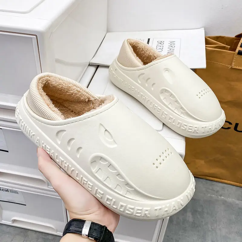 

Coslony room slippers designer men Home Winter Clogs Fur Warm Slippers For Women New Fashion men's slippers Mule Slides Unisex