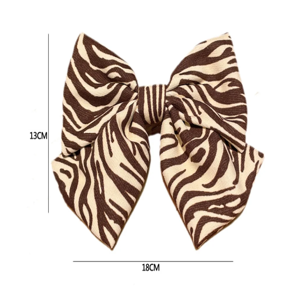 Заколка для волос с бантом Женская лента искусственная кожа милый узор в горошек