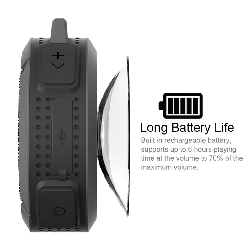 ABKK-Hands-Free Душ динамик Bluetooth водонепроницаемый беспроводной с 5 Вт драйвер