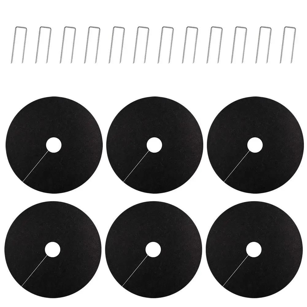 

Барьерный коврик для защиты от сорняков, биоразлагаемый нетканый материал для предотвращения сорняков с 12 садовыми гвоздями