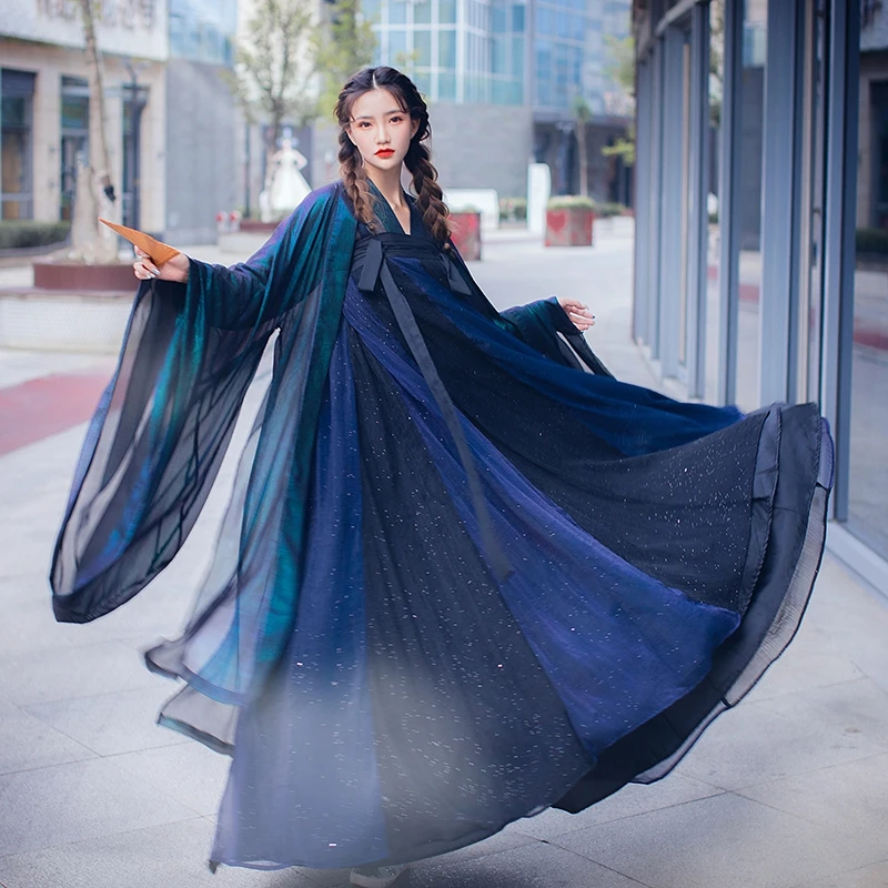 Восточное платье Hanfu Женский Китайский традиционный костюм Классическая