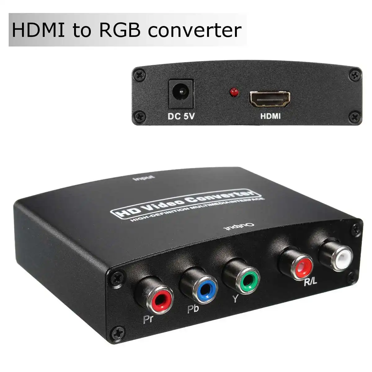 Преобразователь hdmi-ypbpr HD-видео 1080P от hdmi-rgb компонент 5 RCA YPBPR видео + R/L аудио адаптер