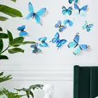 Набор из 12 наклеек из ПВХ в виде бабочек