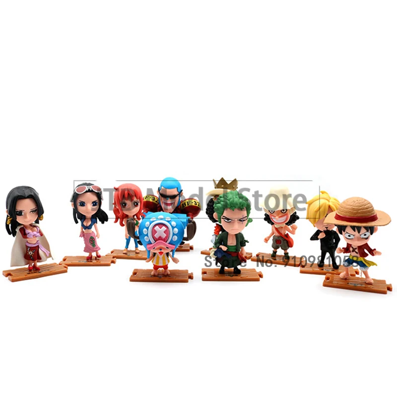 Аниме One Piece экшн фигурка Q Version Monkey D Luffy 7 9 см Статуэтка из ПВХ Коллекция настольные