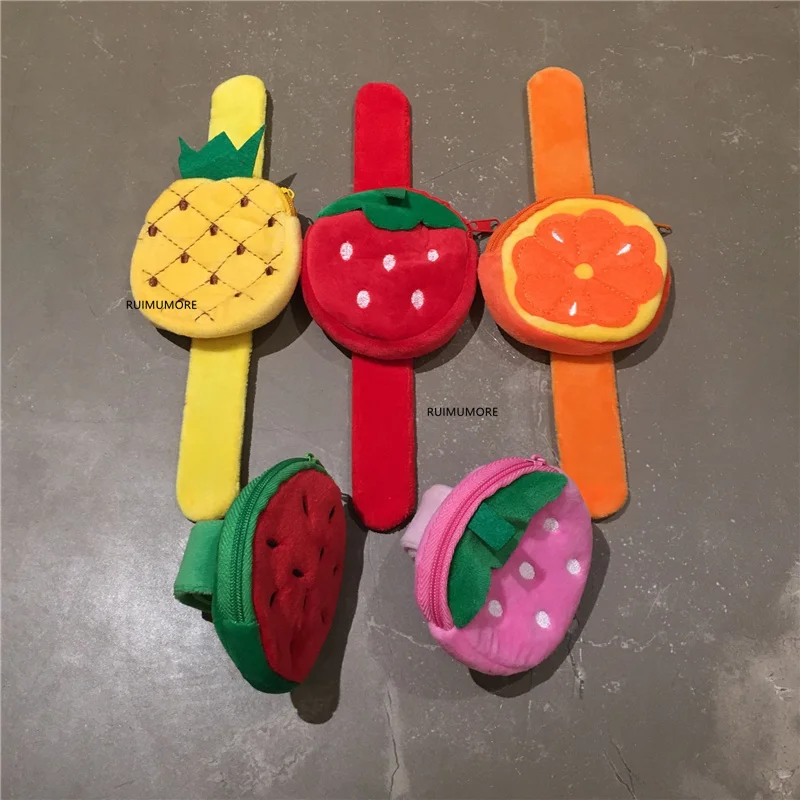 Милые мульти фрукты до 5 дизайнов плюшевый Кошелек арбуз и т. Д. Плюшевый