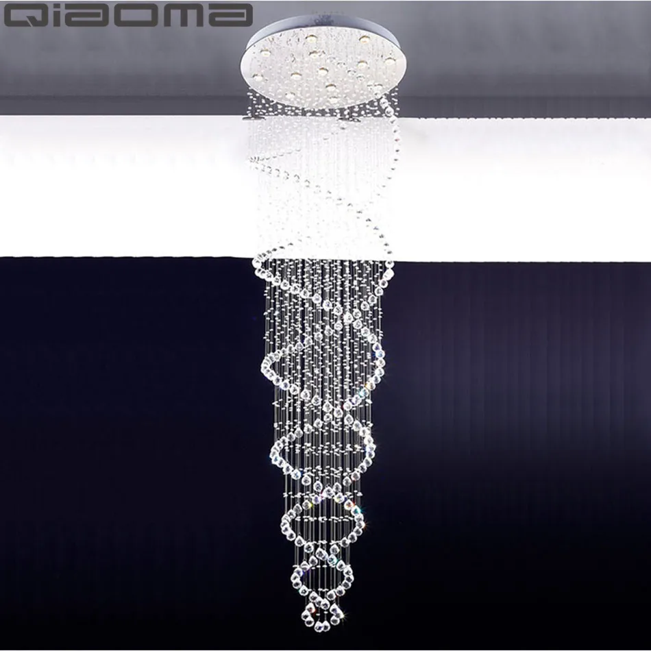 Роскошная Современная хрустальная люстра круглой формы лампа для зала