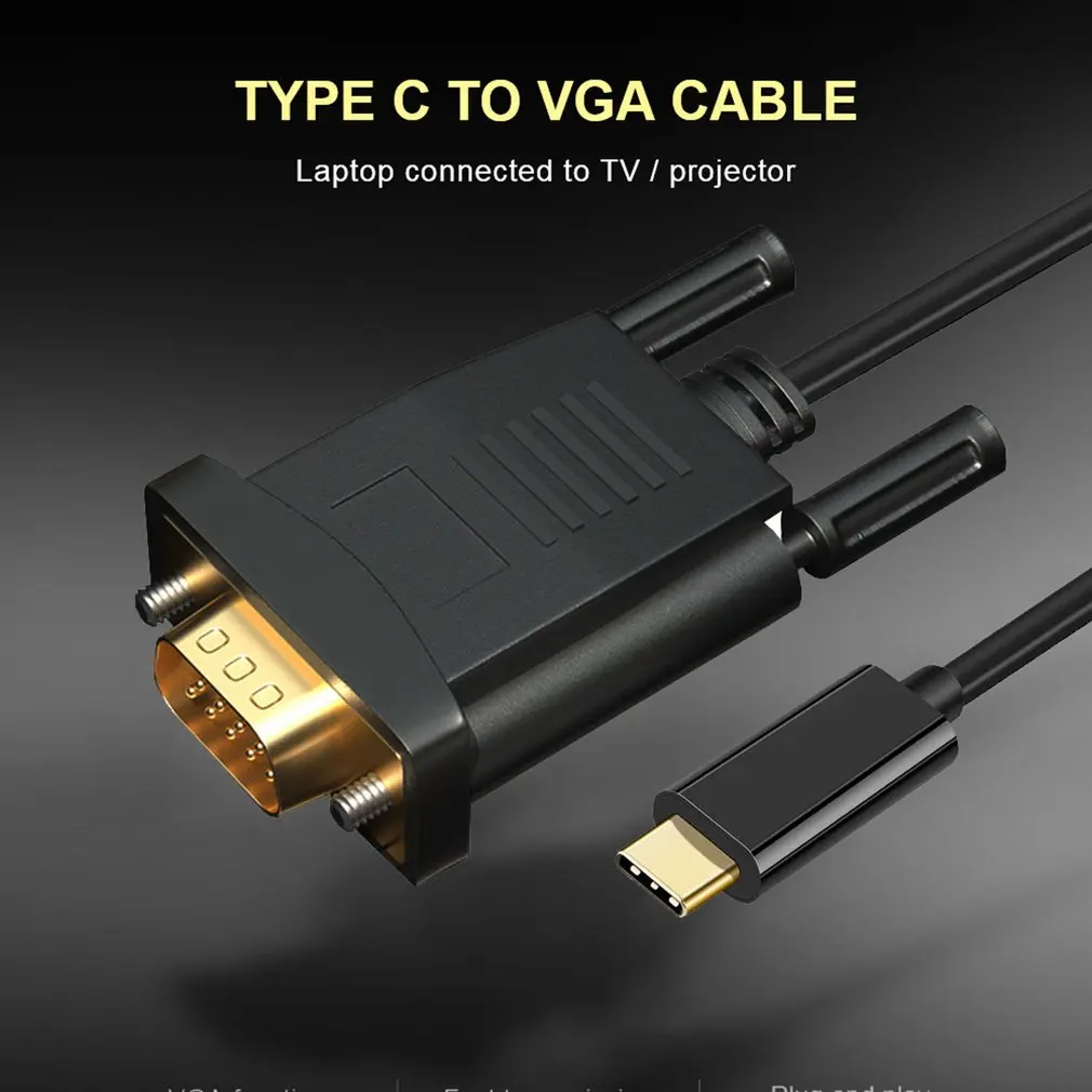 Кабель переходник с USB C на VGA 1080P Type 1 8 м|Кабели VGA| |