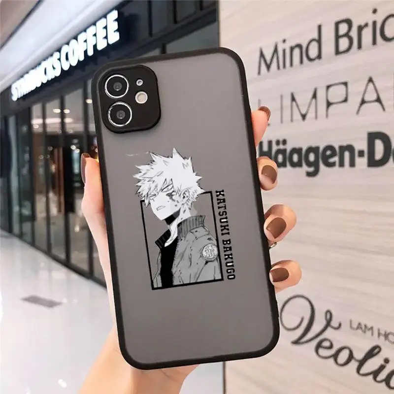 

My Hero Academia Midoriya Phone Case matte transparent For iphone 7 8 11 12 plus mini x xs xr pro max cover