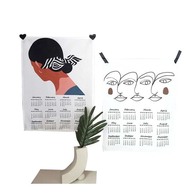 Скандинавское искусство 2020 календарь подвесной тканевый фон ткань украшение