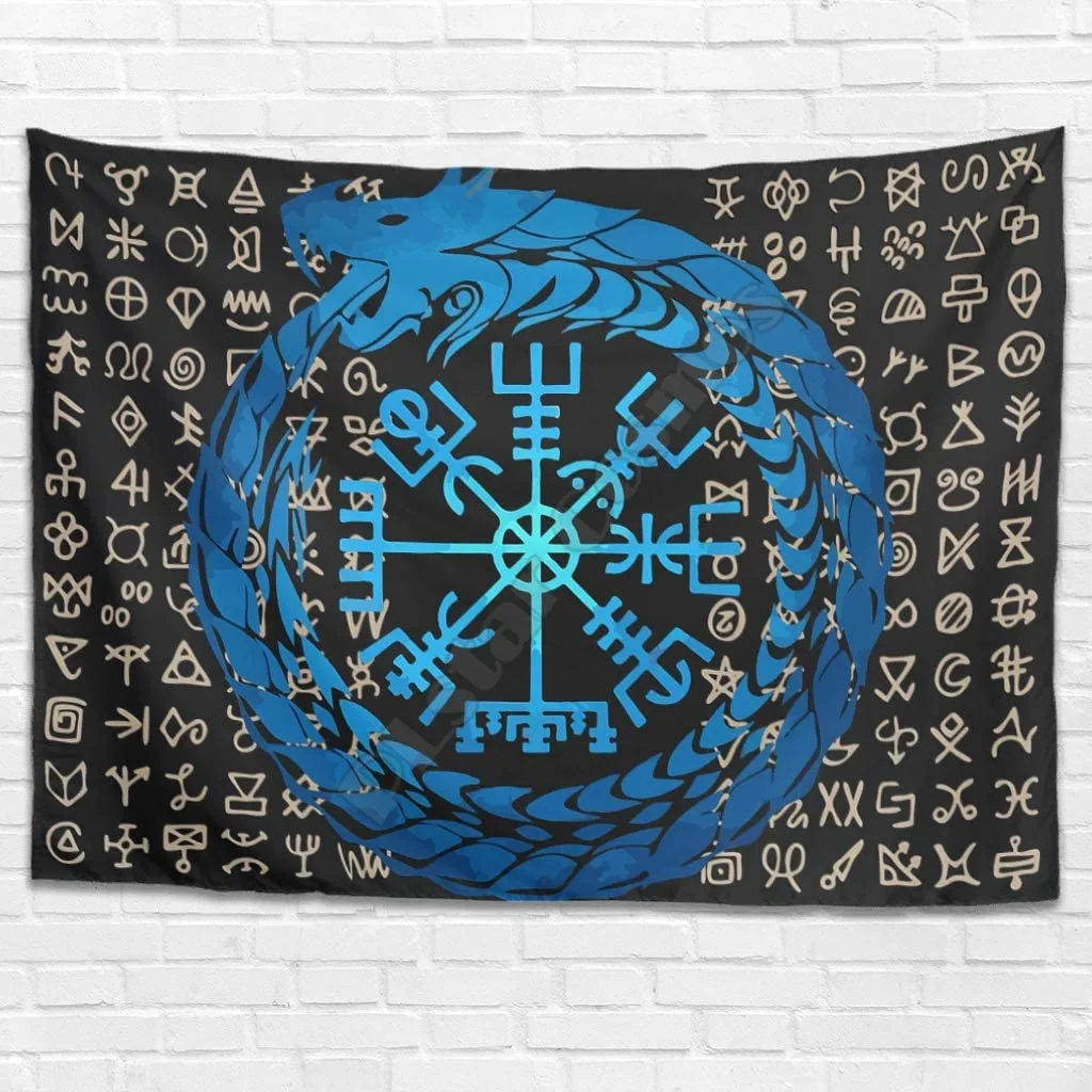 

PLstar Cosmos Tapestry Viking Tattoo 3D Printing Tapestrying Rectangular Home Decor Wall Hanging Home Decoration Style-05