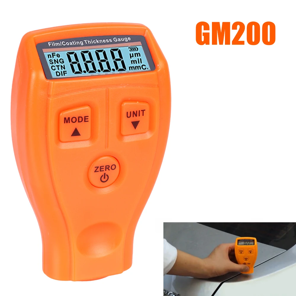 GM200 Car Paint Thickness Tester Auto Film Coating Thickness Gauge Meter Automotive Test Tool Manual Paint Tool