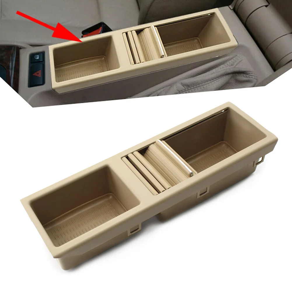 

Beige Front Center Console Storage Drink Cup Holder 51167038323 for BMW E46 3 Series