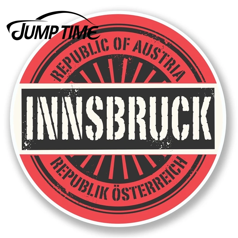 

Время прыжка Инсбрука Австрия Виниловая наклейка для ноутбука автомобиля Путешествия багаж флагшток окна автомобиля бампер автомобильные...