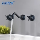 Смеситель для раковины ZAPPO, матовый черный смеситель для раковины для ванны, крестообразная ручка, смеситель для горячей и холодной воды